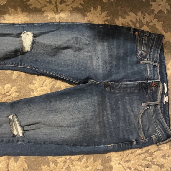 Old Navy Rockstar Super Skinny High rise ( Secret Slim Pockets) dark blue jeans - Picture 2 of 3